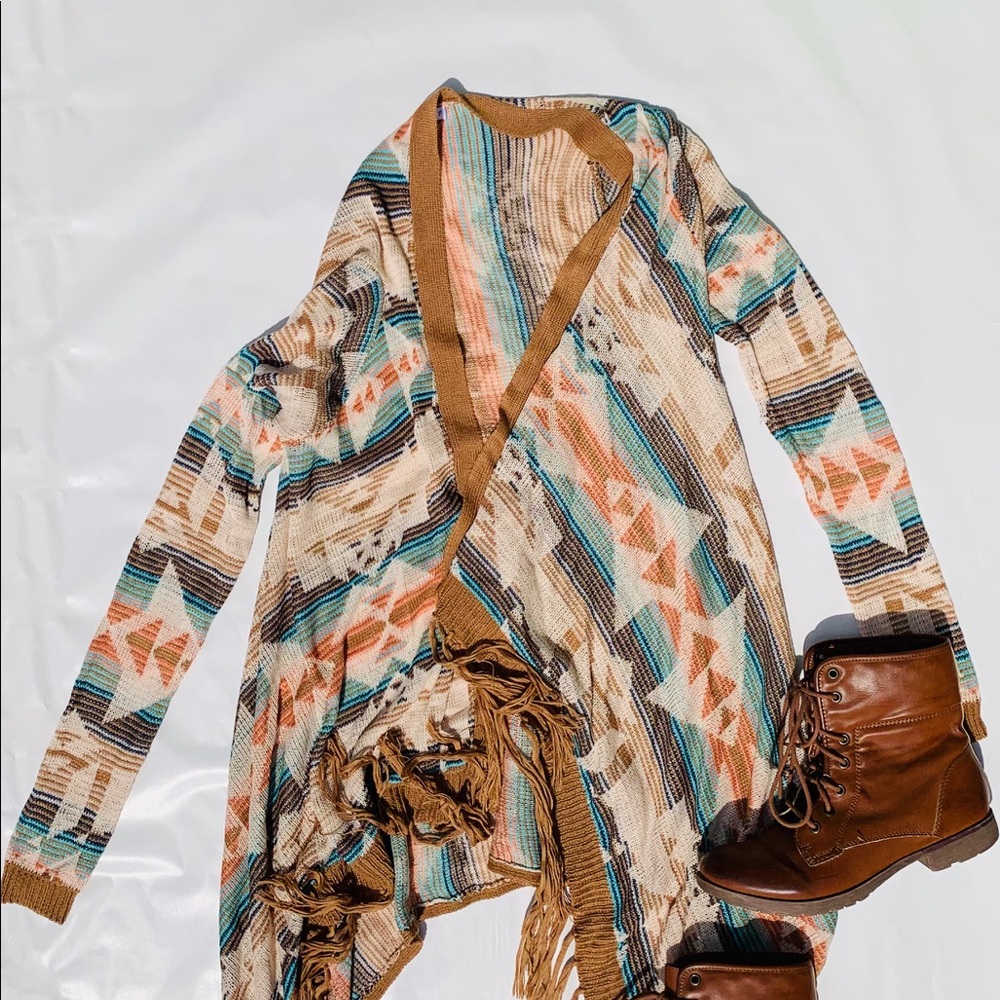 🌿Tribal print cardigan